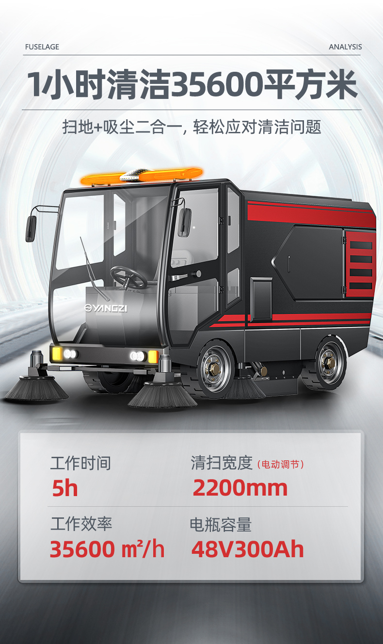揚子S14電動(dòng)掃地車(chē)(圖3)
